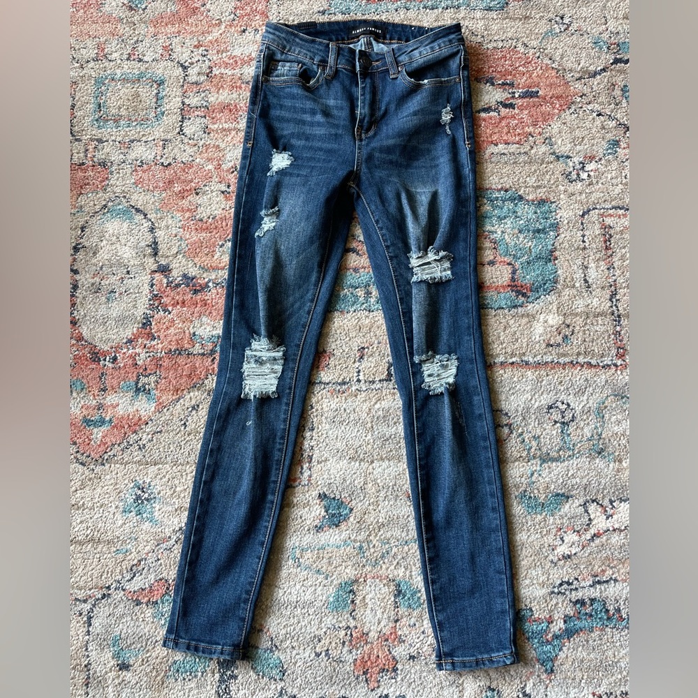 Women’s Almost Famous Distressed Skinny Jean